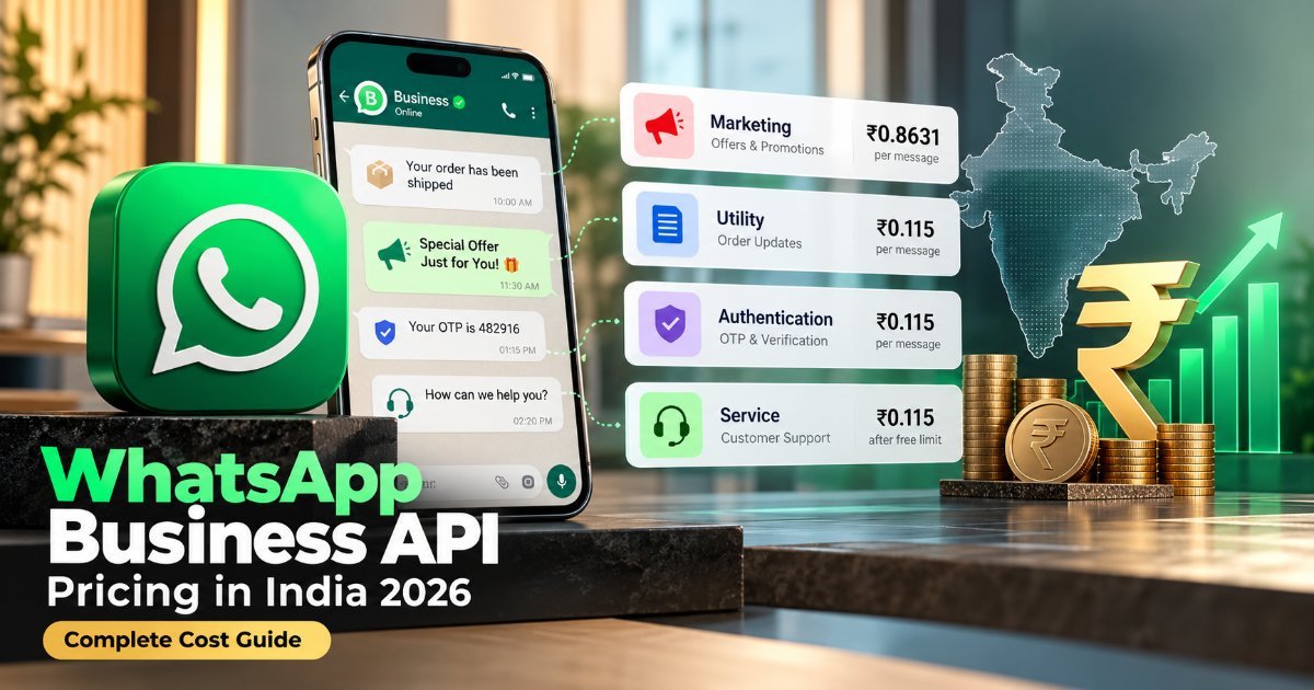 WhatsApp Business API Pricing India 2026
